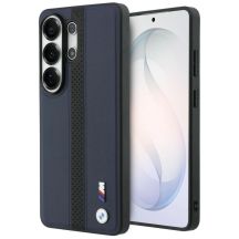 BMW MagSafe-Hülle mit perforiertem Streifenlogo für Samsung Galaxy S26 Ultra – Marineblau