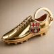 5. Original lizenzierter FC Barcelona Schlüsselanhänger in Form eines goldenen Fußballschuhs B7084