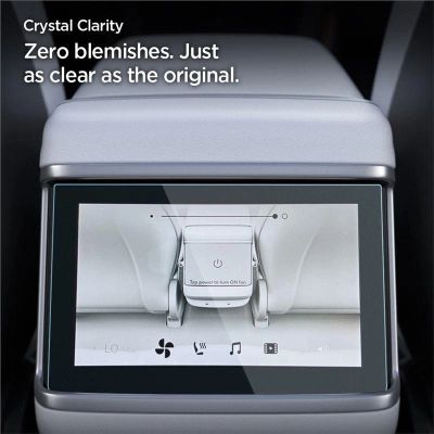 9. Spigen Glas.tR Schlankes gehärtetes Glas für Tesla Model X 2022 / Model S 2021 – Schwarz