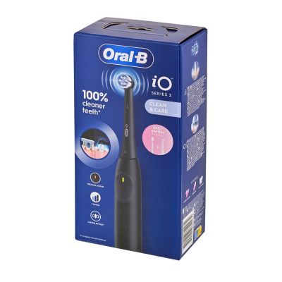 10. Oral-B iO2 Schwarze elektrische Zahnbürste
