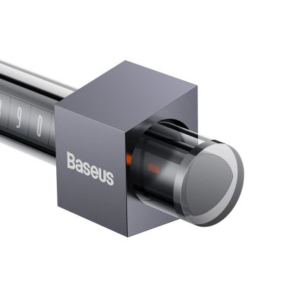 2. Baseus Parkplatte für die Telefonnummer auf dem grauen Armaturenbrett