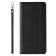 5. Magnet Strap Case für Samsung Galaxy S23 Flip Wallet Mini Lanyard Stand Schwarz