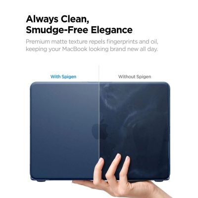 9. Spigen AirSkin Hülle für MacBook Neo 13" 2026 - Mattes Marineblau