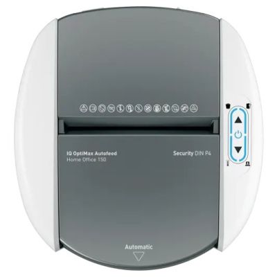 8. Leitz IQ Optimax AutoFeed 150 Aktenvernichter, P4, 150 Blatt, 15 l Behälter