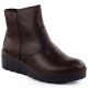 8. Braune Keilstiefeletten aus Leder für Damen, Rieker X9165-27