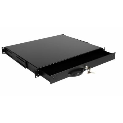 2. 19"-Schubladensystem für 1U-Serverschränke, abschließbar, schwarz (EZD-1-B)