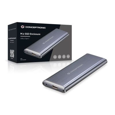 5. Conceptronic HDE01G Festplattengehäuse SSD-Gehäuse Grau M.2