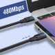 6. Ugreen US286 USB-C – USB-C PD QC 3A 480 Mbit/s 1 m Kabel – Schwarz