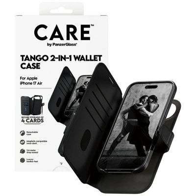 4. CARE by PanzerGlass Feature Tango 2in1 Wallet Case MagSafe für iPhone Air - Schwarz