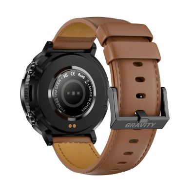 6. Gravity GT21-4 Smartwatch + Schwarzes Silikonarmband