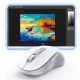 8. Baseus F02 Ergonomische kabellose Maus USB 2,4 GHz – Weiß