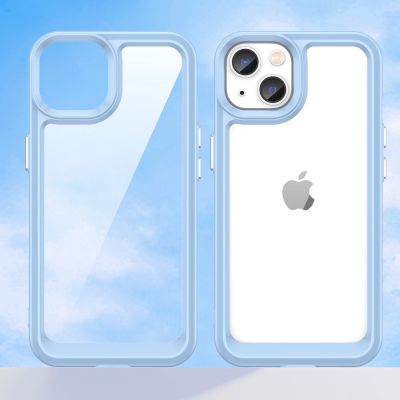 8. Outer Space Case iPhone 14 Plus Hardcover mit Gelrahmen blau
