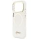6. Guess IML Script Metal MagSafe Hülle für iPhone 17 Pro Max – Transparent