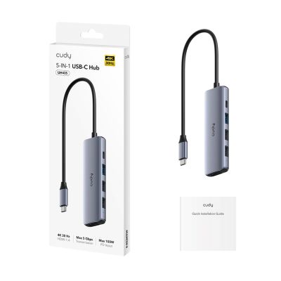 CUDY UH405 Hub 5-in-1 USB-C mit HDMI 4K