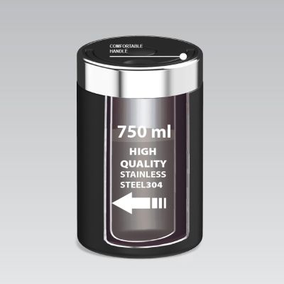 5. Thermobehälter für Speisen 750 ml MR-1649-75-BLACK MAESTRO