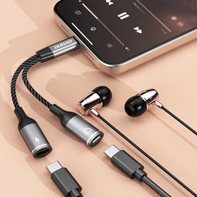5. Dudao L13C+ 2in1 USB-C-Adapter – Grau