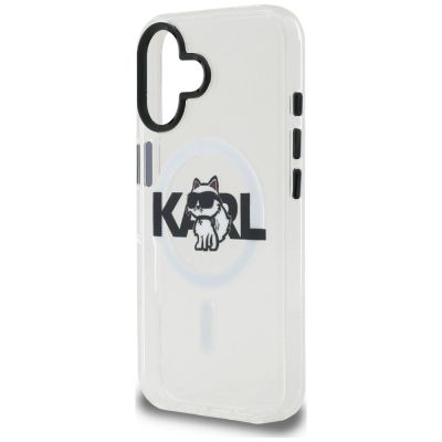 6. Karl Lagerfeld IML Choupette Sketch Logo MagSafe iPhone 17 Hülle – Transparent