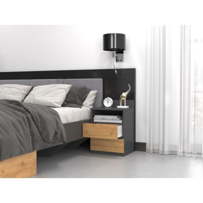 5. M1 Nachttisch 40x32xH59 Anthrazit/Artisan