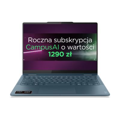 17. Lenovo Yoga 7 2-in-1 14AKP10 Ryzen AI 5 340 14,0" WUXGA Touch OLED 400 Nits glänzend 60 Hz 16 GB LPDDR5-6400 SSD512 Radeon 840M Grafikkarte 5,0 MP Kamera 70 Wh Windows 11 Tidal Teal