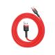 8. Baseus Cafule USB-A / USB-C QC 3.0 3A Kabel 1 m - Rot