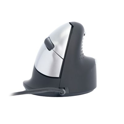 5. Ergonomische Maus für Rechtshänder R-Go Pele HE USB groß schwarz/silber (Einzelhandel)