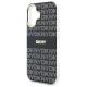 6. DKNY Repeat Texture Pattern With Stripe iPhone 16 Hülle - Schwarz