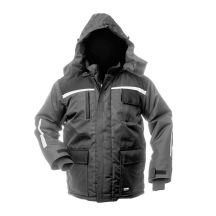 LANGE JACKE ARKTIC GRAU/SCHWARZ WJ-8924_M