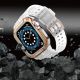 5. Protect Strap Band für Apple Watch 38/40/41mm Panzergehäuse Armband - Transparent, Roségold