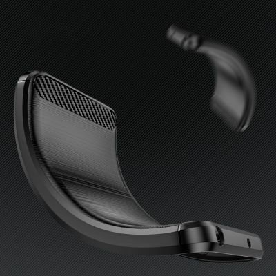 11. Carbon Case für Xiaomi Poco F4 5G flexible Silikon-Carbon-Hülle schwarz