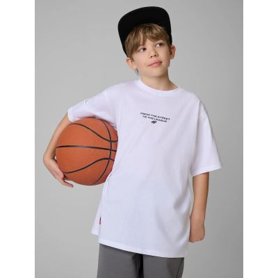 Locker geschnittenes Jungen-T-Shirt mit Aufdruck 4F 4FJRSS26TTSHM3835-10S