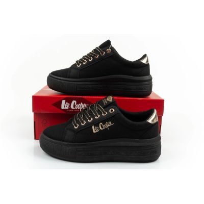 10. Lee Cooper Damen-Sportschuhe, modische Sneaker in Schwarz, bequem