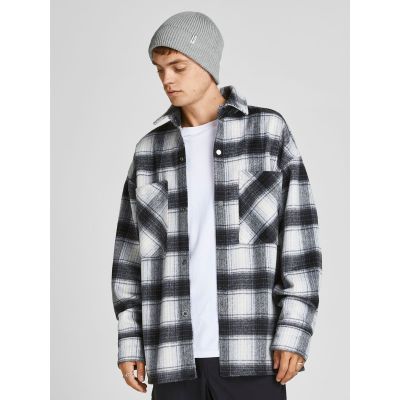 2. Jack & Jones Herren-Wintermütze, schwarz, Jacbrink Beanie, Artikelnummer 12193386, Hellgrau meliert