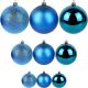 2. Dekorative Plastikkugeln, Safe, 46 Stück, blauer Glimmer