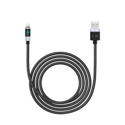 3. Orico LDA2L USB-A-auf- Lightning Kabel 12 W mit LED-Anzeige 0,5 m – Schwarz und Silber