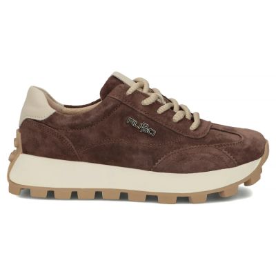 3. braune Leder-Plateau-Sneaker Filippo DP7498