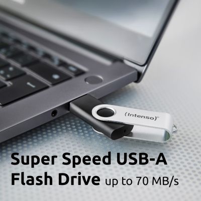 6. Intenso USB 256 GB OFFICE LINE 3.2 Gen1 Silber-Schwarz USB-Stick USB Typ-A 3.2 Gen 1 (3.1 Gen 1) Schwarz, Silber
