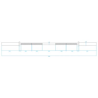 58. Olympiastange HMS LOCK JAW SCHWARZ 183 cm GO320 