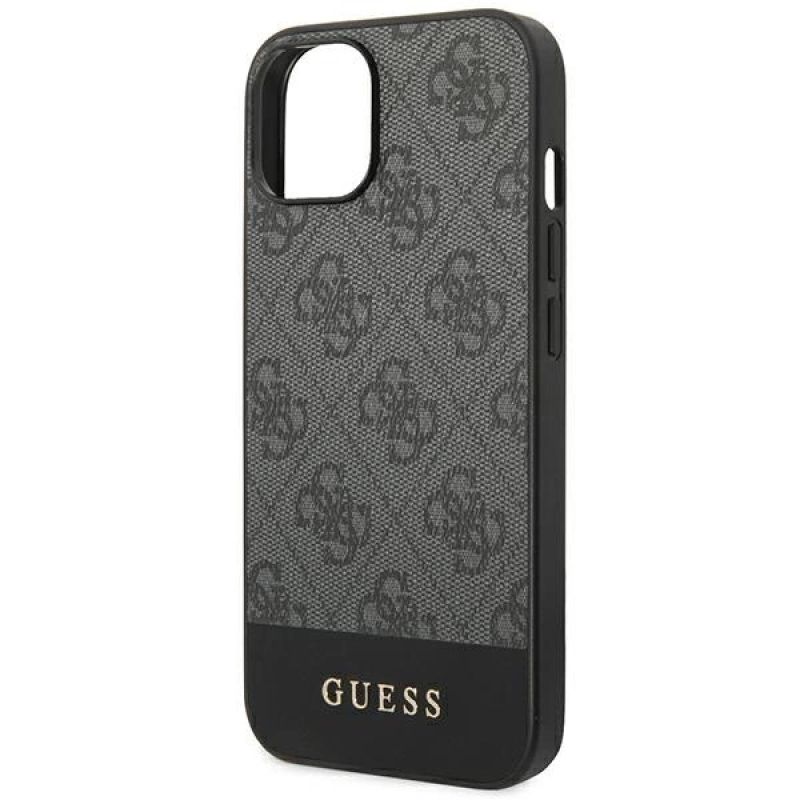 6. Guess 4G Stripe Collection Hülle für iPhone 14 / 15 Plus - Grau