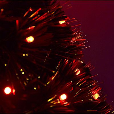 8. DEKORATIVE LICHTERFASER-TANNENBAUM MULTICOLOR 60 CM
