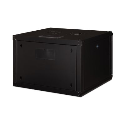 2. Digitus Unique 19" 7U 600x600 Wand-Netzwerkschrank, Glastür, schwarz, ungeteilt, montiert, 100 kg
