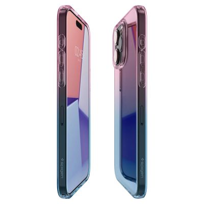 9. Spigen Liquid Crystal Hülle für iPhone 15 Pro – Rosa und Blau