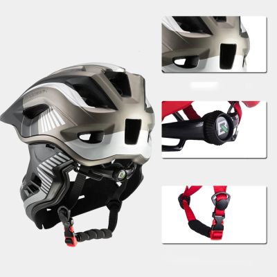 8. Rockbros TT-32SBTG-S Kinderfahrradhelm mit abnehmbarem Kinnbügel, Größe S – Grau