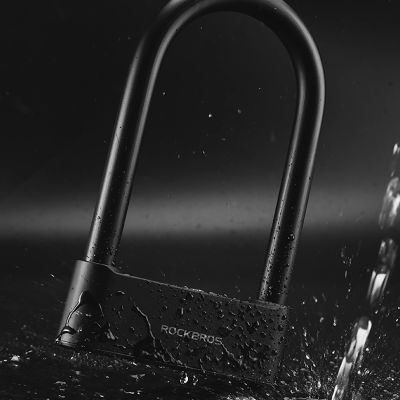 8. Rockbros 32210818001 SMART Fahrradschloss mit Fingerabdruckleser und Bluetooth-Konnektivität – Schwarz