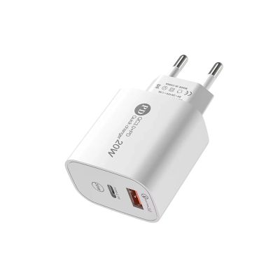2. A6MaxL 20W USB-A USB-C Wandladegerät mit 1m USB-C - Lightning Kabel - Weiß