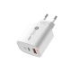 2. A6MaxL 20W USB-A USB-C Wandladegerät mit 1m USB-C - Lightning Kabel - Weiß