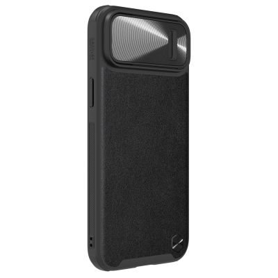 4. Nillkin CamShield Leather S Case iPhone 14 Plus Hülle mit Kameraabdeckung schwarz