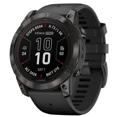 11. Garmin fenix 7X Pro 3,56 cm (1,4") MIP 51 mm Digital 280 x 280 px Touchscreen Schwarz Wi-Fi GPS