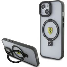 Ferrari FEHMP15SUSCAK iPhone 15 6,1" schwarz/schwarz Hardcase Ring Stand 2023 Collection MagSafe