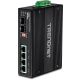 2. TRENDnet TI-UPG62 Switch – Unmanaged – 4 x 10/100/1000 (PoE+) + 2 x Gigabit SFP – DIN-Schienen- und Wandmontage möglich – PoE+ (240 W) – DC