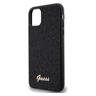 6. Guess Disco Metal Script Hülle für iPhone 11 / Xr - Schwarz